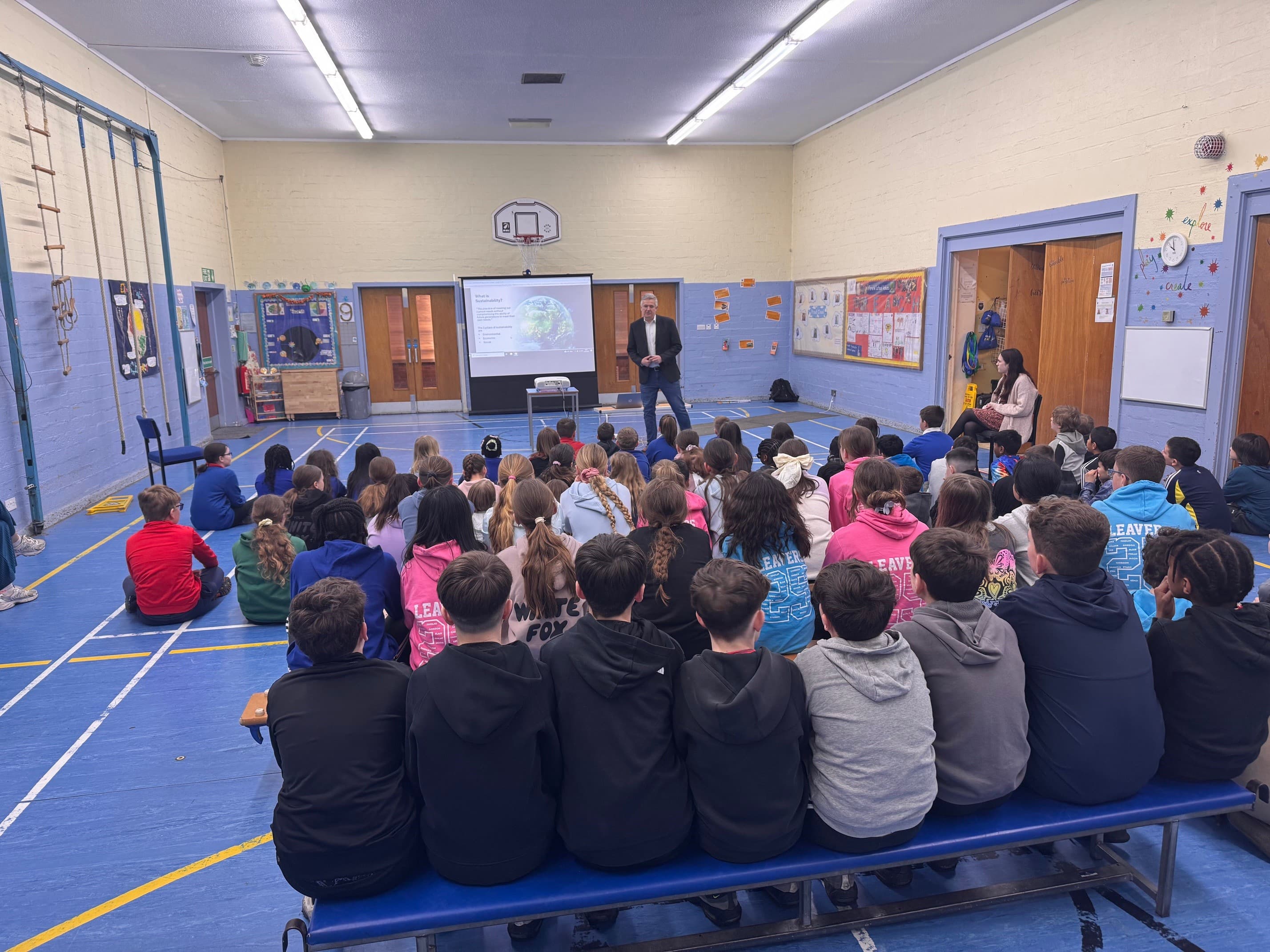 Children sitting in a classroom