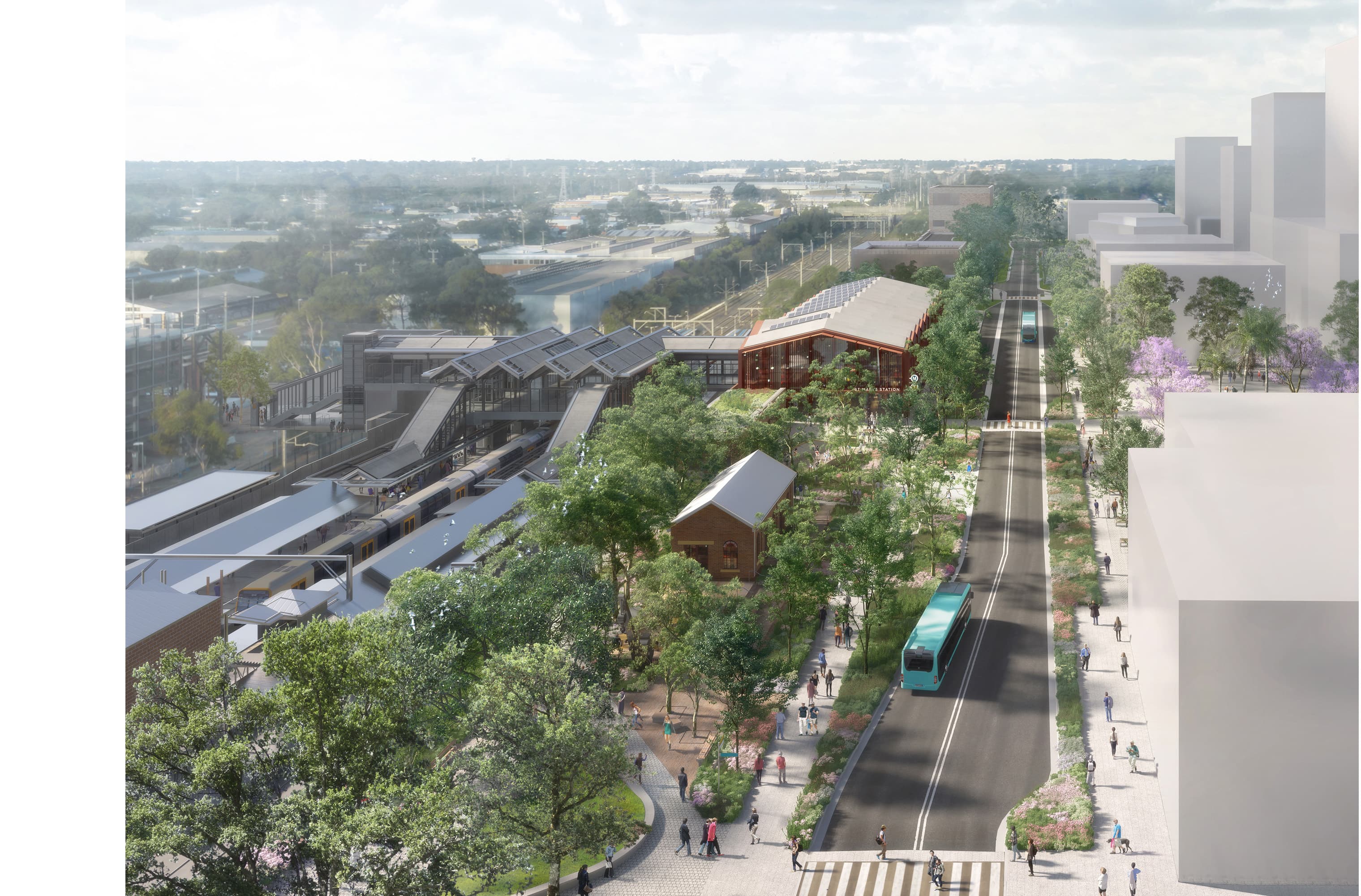 Artist impression of Parklife Sydney Metro project